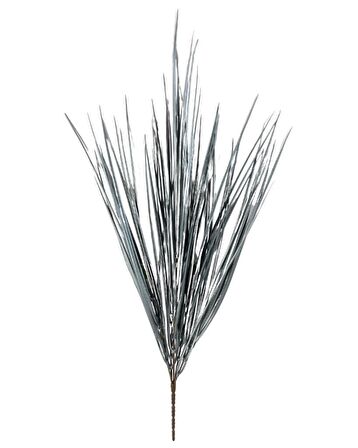 Yapay Çiçek Gümüş Renk Grass Saz 50cm Bitki Yapay Çiçek Dekor Çiçeği Uzun Ot