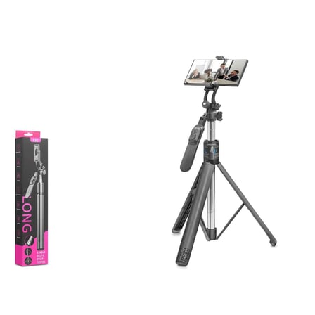 Nodar Nd1050 Telefon Tripodu ve Selfie Çubuğu Seti Bluetooth Kumandalı 201 Cm - Siyah
