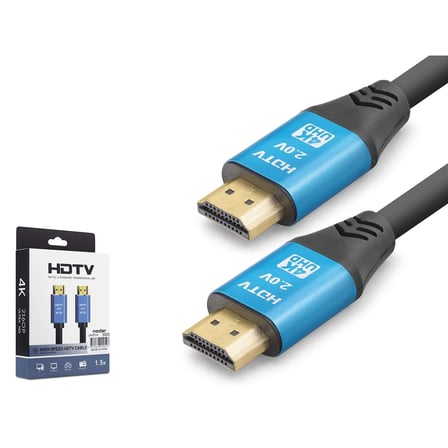 Nodar Nd4050 Hdmi 2.0 Kablo 4K 60 Hz Od 8.0 Mm 1.5 Metre Siyah Mavi