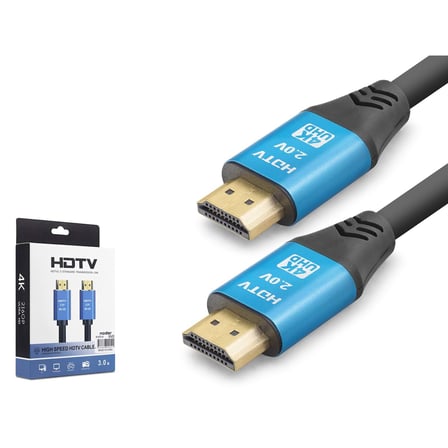 Nodar Nd4051 Hdmi 2.0 Kablo 4K 60 Hz Od 8.0 Mm 3 Metre Siyah Mavi