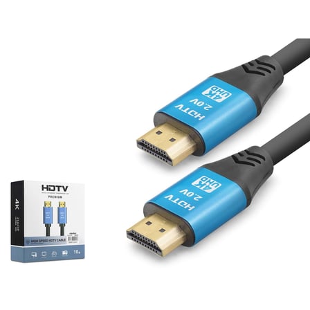 Nodar Nd4053 Hdmi 2.0 Kablo 4K 60 Hz Od 8.0 Mm 10 Metre Siyah Mavi