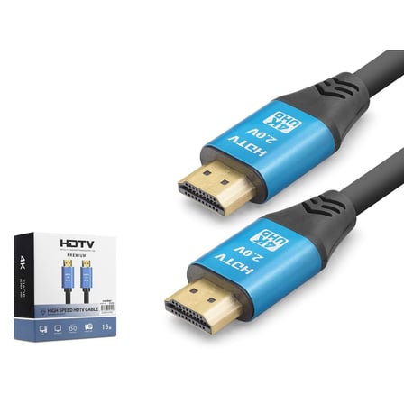 Nodar Nd4054 Hdmi 2.0 Kablo 4K 60 Hz Od 8.0 Mm 15 Metre Siyah Mavi
