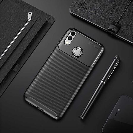 Gpack Huawei Honor 8c Kılıf Negro Karbon Dizayn Silikon
