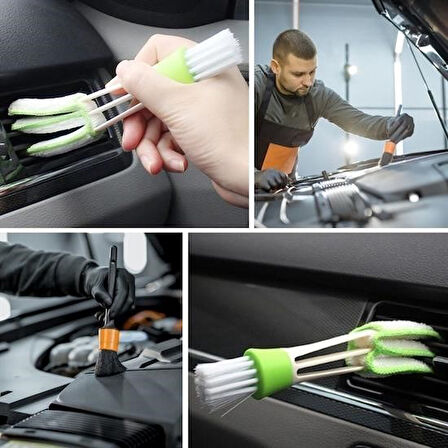 caselka® Yumuşak Kıllı İç Ve Dış Temizlik İçin 5+1 Detaylı Araç Oto Temizlik Bakım Fırça Seti