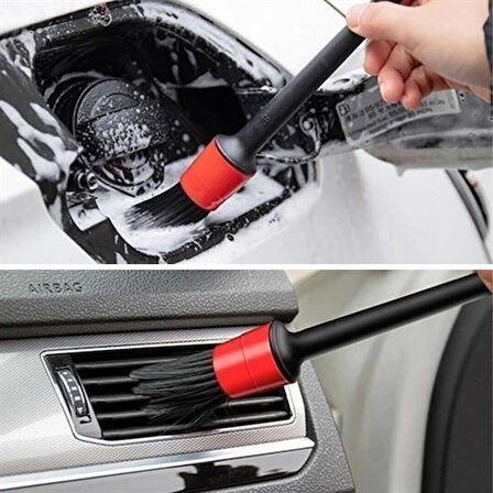 caselka® Yumuşak Kıllı İç Ve Dış Temizlik İçin 5+1 Detaylı Araç Oto Temizlik Bakım Fırça Seti