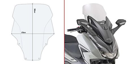 Givi D1187ST Honda Forza 250 (21) Rüzgar Siperlik