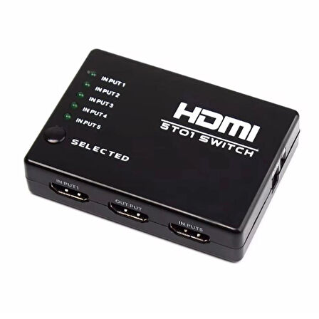 1408A 5 Port Hdmi Switch Kumandalı Hdmı Seçici 5 Giriş 1 Çıkış Hdmi Çoklayıcı