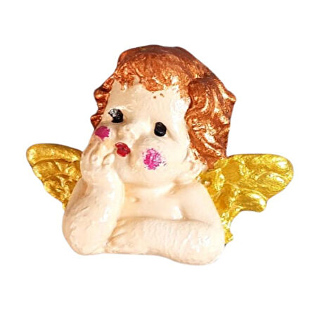 Uretti - Ayşe 7362 5742 El Yapımı 3'lü Sevimli Melek Magnet Seti - 4 x 5 cm