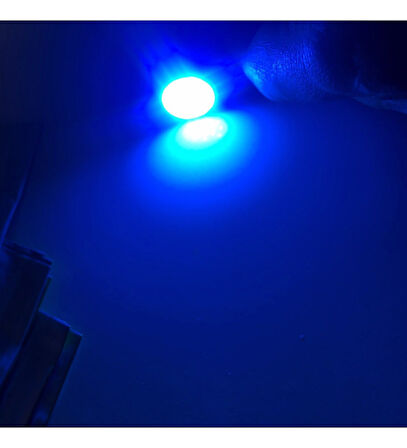 67/93 Cob Led Çift Duy Buz Mavisi Led 