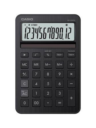Casio Ms-200Dq-Bk 12 Hane Beyaz Masa Üstü Hesap Makinesi