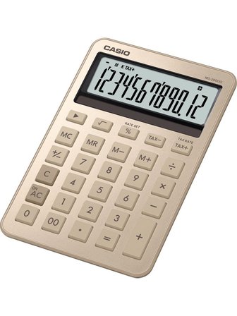 Casio Ms-200Dq-Gd 12 Hane Parlak Gold Masa Üstü Hesap Makinesi