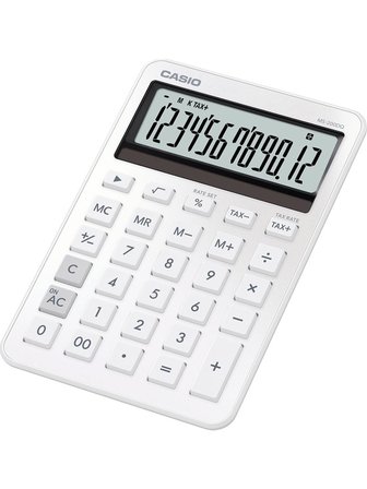 Casio Ms-200Dq-We 12 Hane Beyaz Üstü Hesap Makinesi