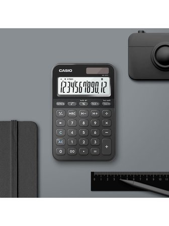 Casio Ms-20Yc-Bk 12 Hane Siyah Masa Üstü Hesap Makinesi