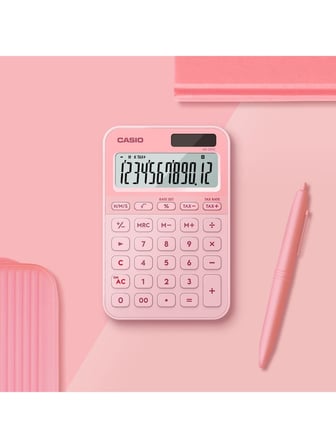 Casio Ms-20Yc-Lp 12 Hane Açık Pembe Masa Üstü Hesap Makinesi