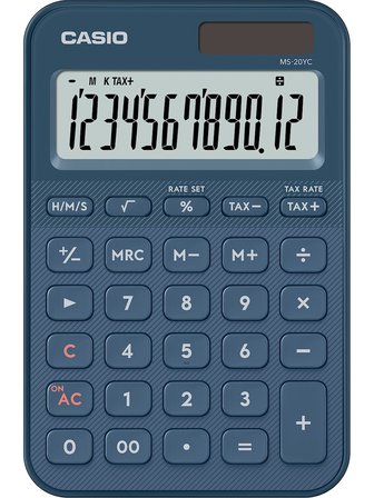 Casio Ms-20Yc-Ny 12 Hane Lacivert Masa Üstü Hesap Makinesi
