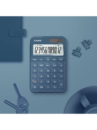Casio Ms-20Yc-Ny 12 Hane Lacivert Masa Üstü Hesap Makinesi