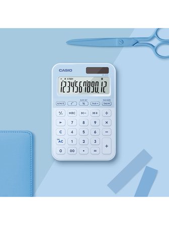 Casio Ms-20Yc-Lb 12 Hane Açık Mavi Masa Üstü Hesap Makinesi