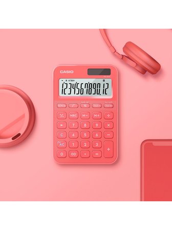 Casio Ms-20Yc-Cl 12 Hane Pembe Masa Üstü Hesap Makinesi
