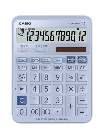 Casio Hesap Makinesi Dj-120Dplus Açık Mavi