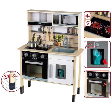 Sunman Oyuncak Miele Mutfak Set Ahşap Fırın/Ocak Ses/Işık S00007186