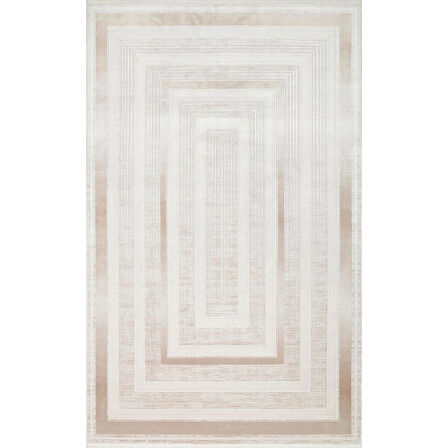 Hoom Rugs Bomonti MHL 13 Cream Beige Viskon & Akrilik Modern Salon Halısı