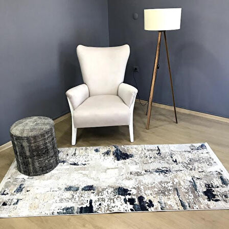 Hoom Rugs Prince 1011 Mavi Gri Makine Dokuma Yumuşak Akrilik Modern Halı
