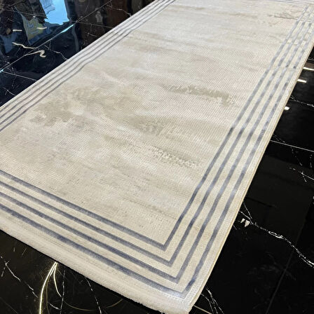 Hoom Rugs Zenith 1047 Mikrofiber Kaymaz Taban Yıkanabilir Antibakteriyel Modern A.Blue Halı