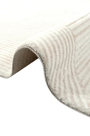 Hoom Rugs İmge 2503 Krem Geometrik Desenli Akrilik Salon Halısı