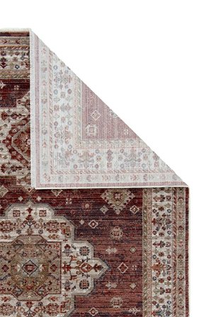 Hoom Rugs Otantik 2609 Kırmızı Vintage Desenli Salon Halısı