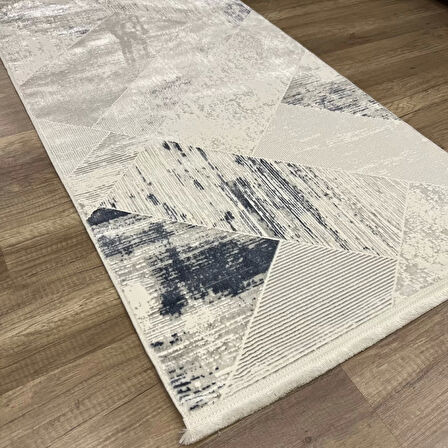 Hoom Rugs Zenith 1033 Mikrofiber Kaymaz Taban Yıkanabilir Antibakteriyel Modern Mavi Halı