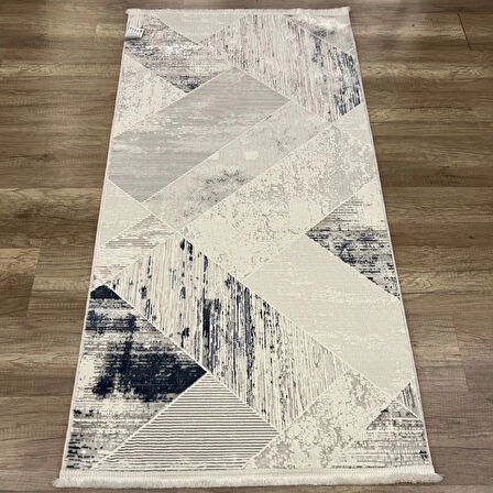 Hoom Rugs Zenith 1033 Mikrofiber Kaymaz Taban Yıkanabilir Antibakteriyel Modern Mavi Halı