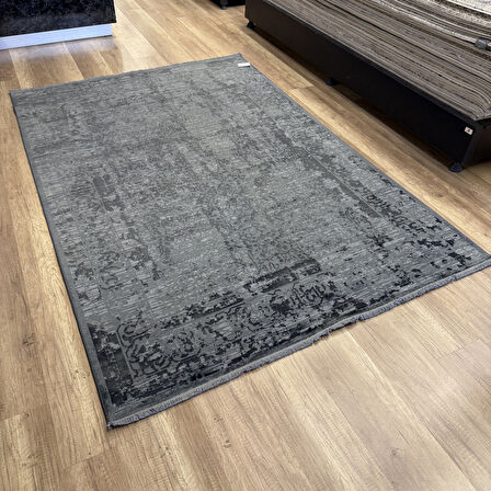 Hoom Rugs Overdye OVR02 Krem Koyu Gri Doğal Bambu & Viskon Modern Salon Halısı