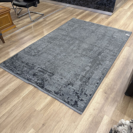 Hoom Rugs Overdye OVR02 Krem Koyu Gri Doğal Bambu & Viskon Modern Salon Halısı