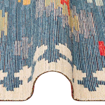 Eko Halı Nomad Kilim NMD 04 Navy Yıkanabilir Kilim