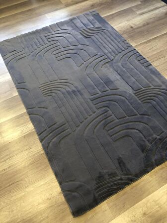 Hoom Rugs Zümrüt Antrasit Yıkanabilir Kaymaz Halı