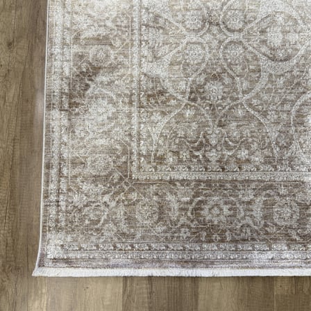 Hoom Rugs Elegant 004 Vizon Bej Doğal Elyaf Yansımalı Klasik Desenli Salon Halısı
