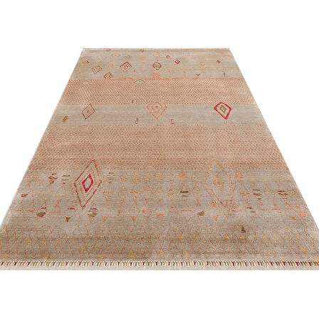 Hoom Rugs Nepal ZR 15 Yün Viskon Tensel Beige Autumn Otantik Modern Uşak Halısı