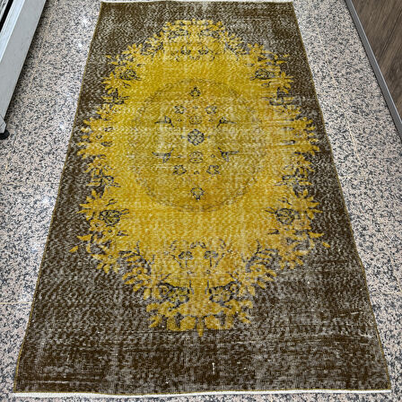 Hoom Rugs Vintage Sarı Göbekli 110x200 2,20 M2 Vintage Halı