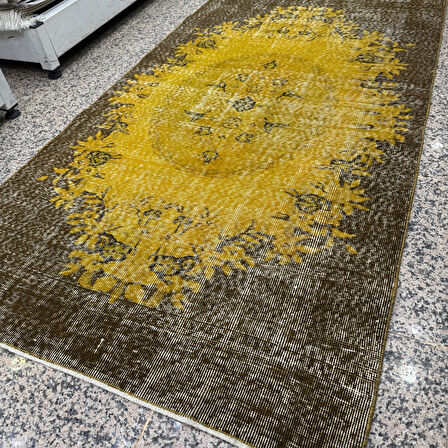 Hoom Rugs Vintage Sarı Göbekli 110x200 2,20 M2 Vintage Halı