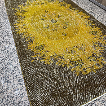 Hoom Rugs Vintage Sarı Göbekli 110x200 2,20 M2 Vintage Halı