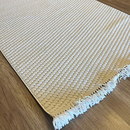 Hoom Rugs Dizayn 1063 Krem Yumuşak Dokulu Desensiz İskandinav Halı