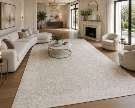 Luxess Halı Lima 1181 Krem Modern Akrilik Salon Halısı