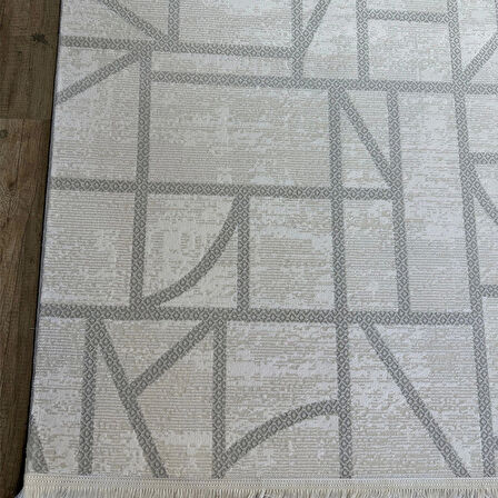 Hoom Rugs Grandy 5212 Krem Kaymaz Pamuk Taban Modern Halı