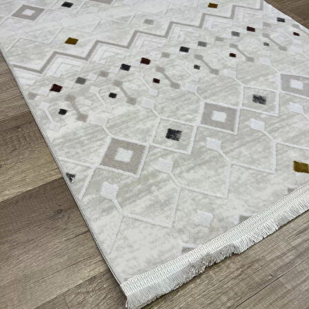 Hoom Rugs Dekor 1056 Multi Kaymaz Taban Antibakteriyel Modern Akrilik Halı
