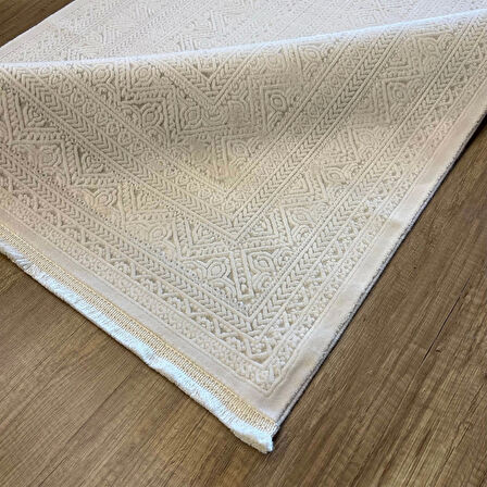 Hoom Rugs Valeria 1074 Krem Mikrofiber Antibakteriyel Modern Halı