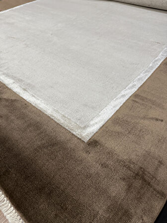 Hoom Rugs Overdye 601 Vizon Doğal Bambu & Viskon 10 mm Hav Modern Salon Halısı