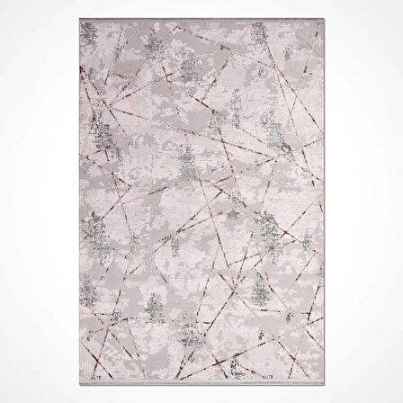 İpek Mekik Halı Filiya 11254 Krem Gri Modern Salon Halısı