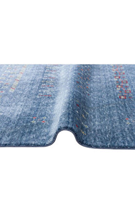 Hoom Rugs Nepal ZR 06 Bambu Viskon Mavi Modern Uşak Desenli Halı