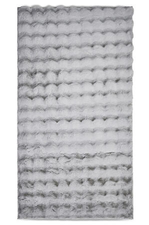 Apex Molecule Gri Peluş Post Halı