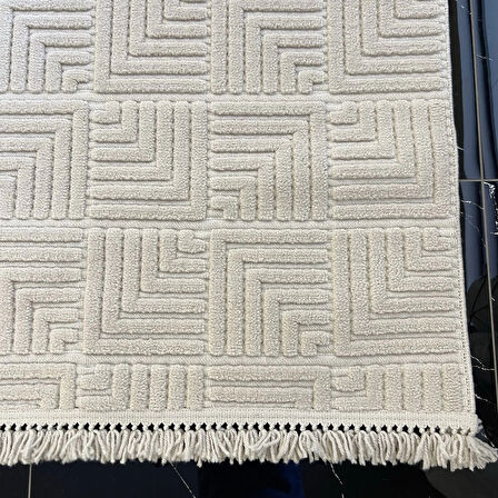 Hoom Rugs Design 1062 Bej Yumuşak Dokulu Desensiz İskandinav Halı